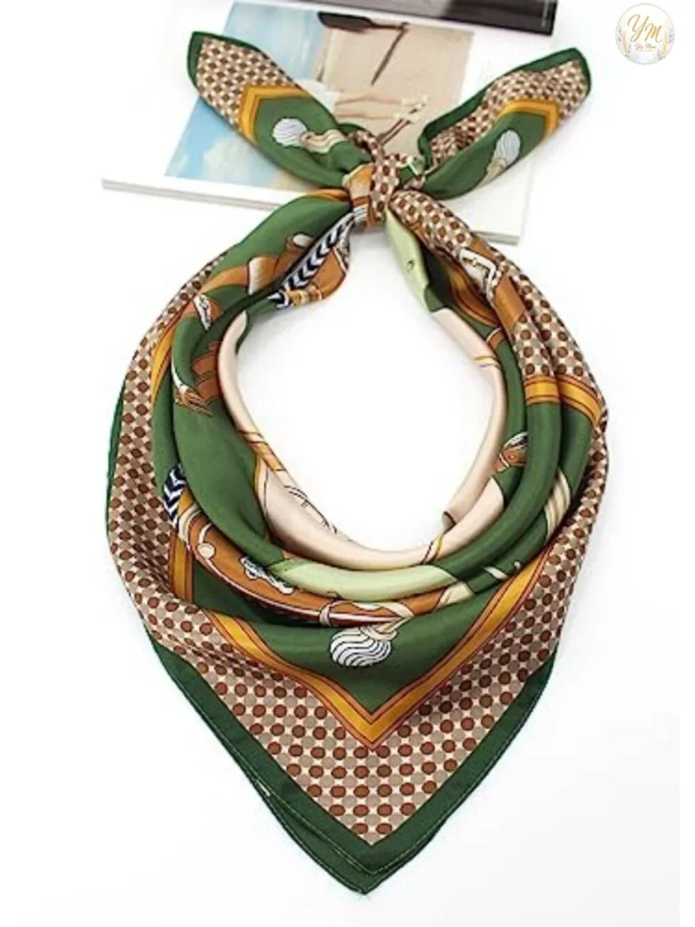100% Mulberry Silk Square Scarf - Versatile Hair Wrap & Neck Scarf, Gift Boxed
